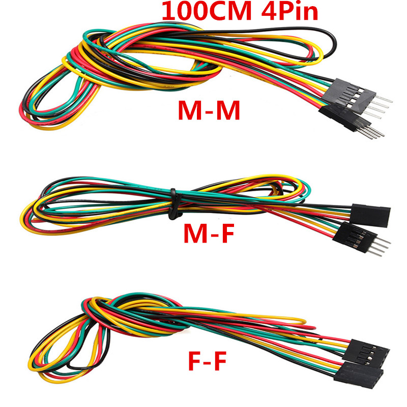 Diy Electronics Breadboard - 10 Pcs/lot 4pin 100 Cm M-M/M-F/F-F