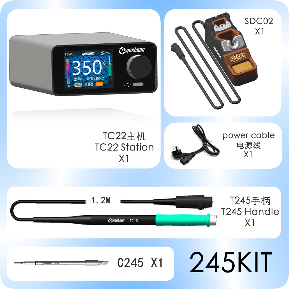 Soldering Iron Kit - GEEBOON TC22 240W Kit Stasiun Solder