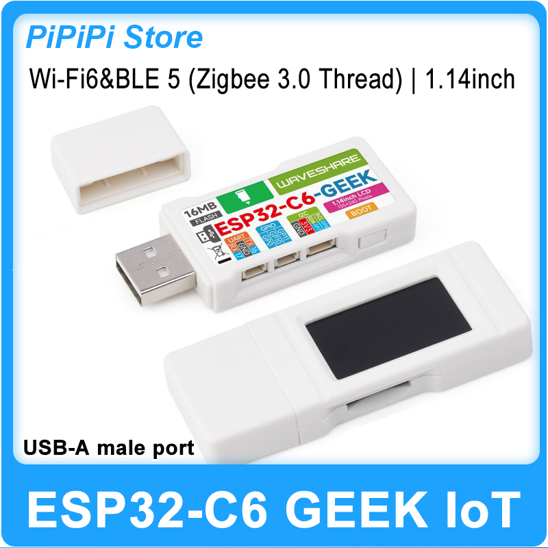 Diy Electronics Board - ESP32-C6 GEEK Papan Pengembangan Layar LCD