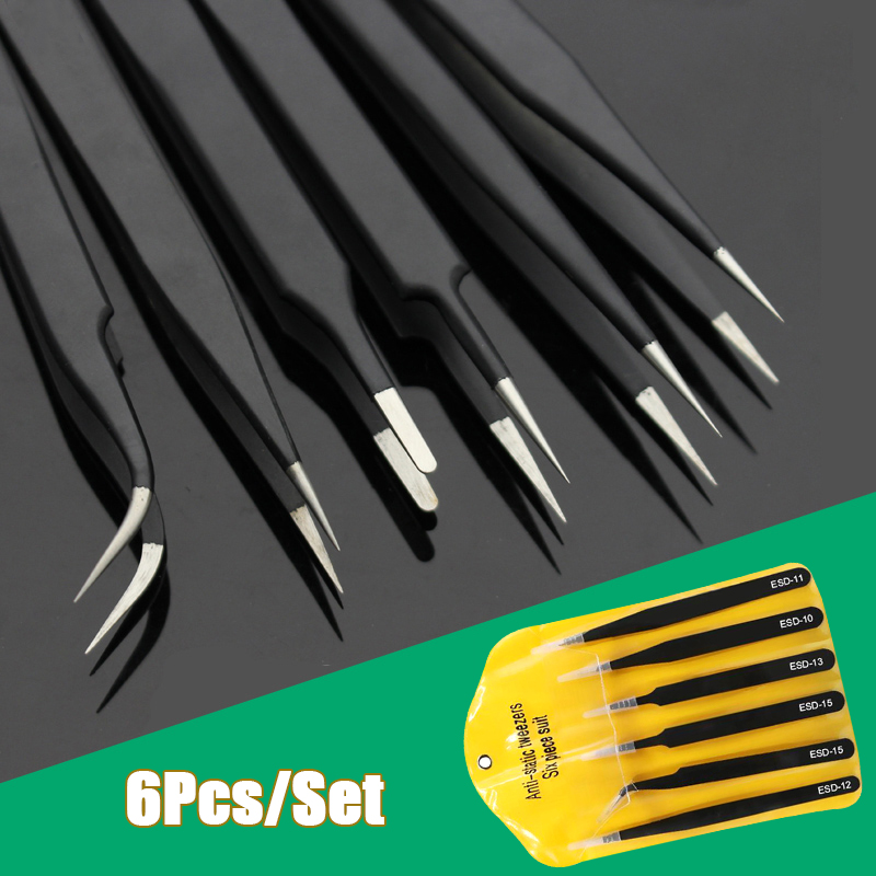 Soldering Iron Kit - 6 Buah Set Pinset Panjang Presisi