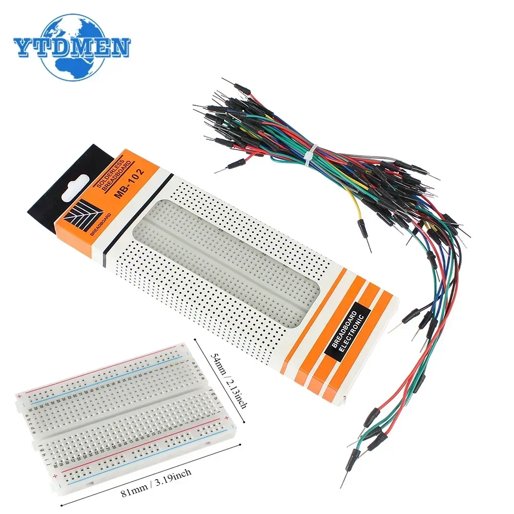 Diy Electronics Breadboard - MB-102 Breadboard 400 830 poin Solderless