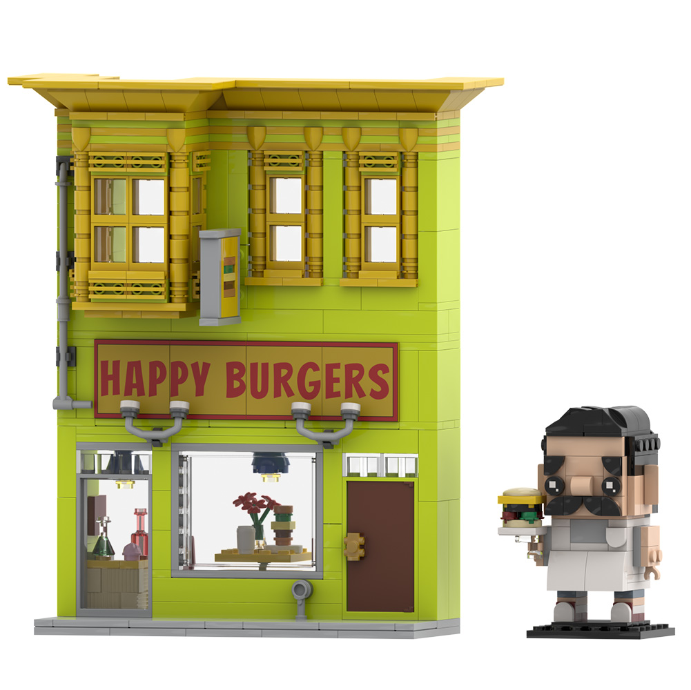 Gobricks MOC Bobs Burgers Mode - Diy Electronics Shop ulasan dan harga
