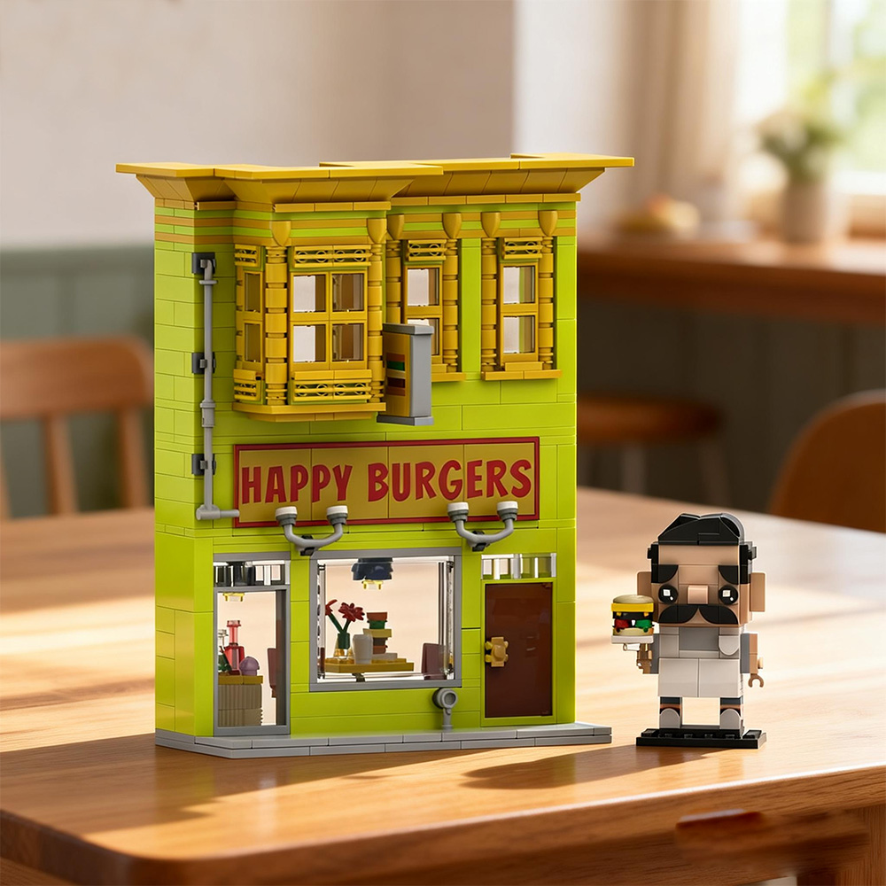 Gobricks MOC Bobs Burgers Mode - Diy Electronics Shop ulasan dan harga