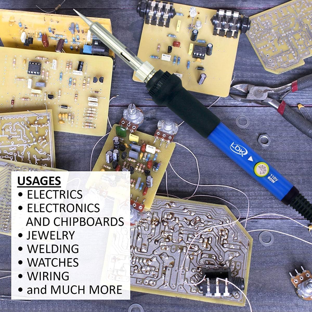 Kit Soldering Iron 60W dengan  - Soldering Iron Kit ulasan dan harga
