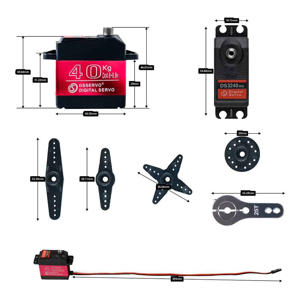 40KG Dsservo DS3240 torsi besa - Servo Motor Sg90 ulasan dan harga