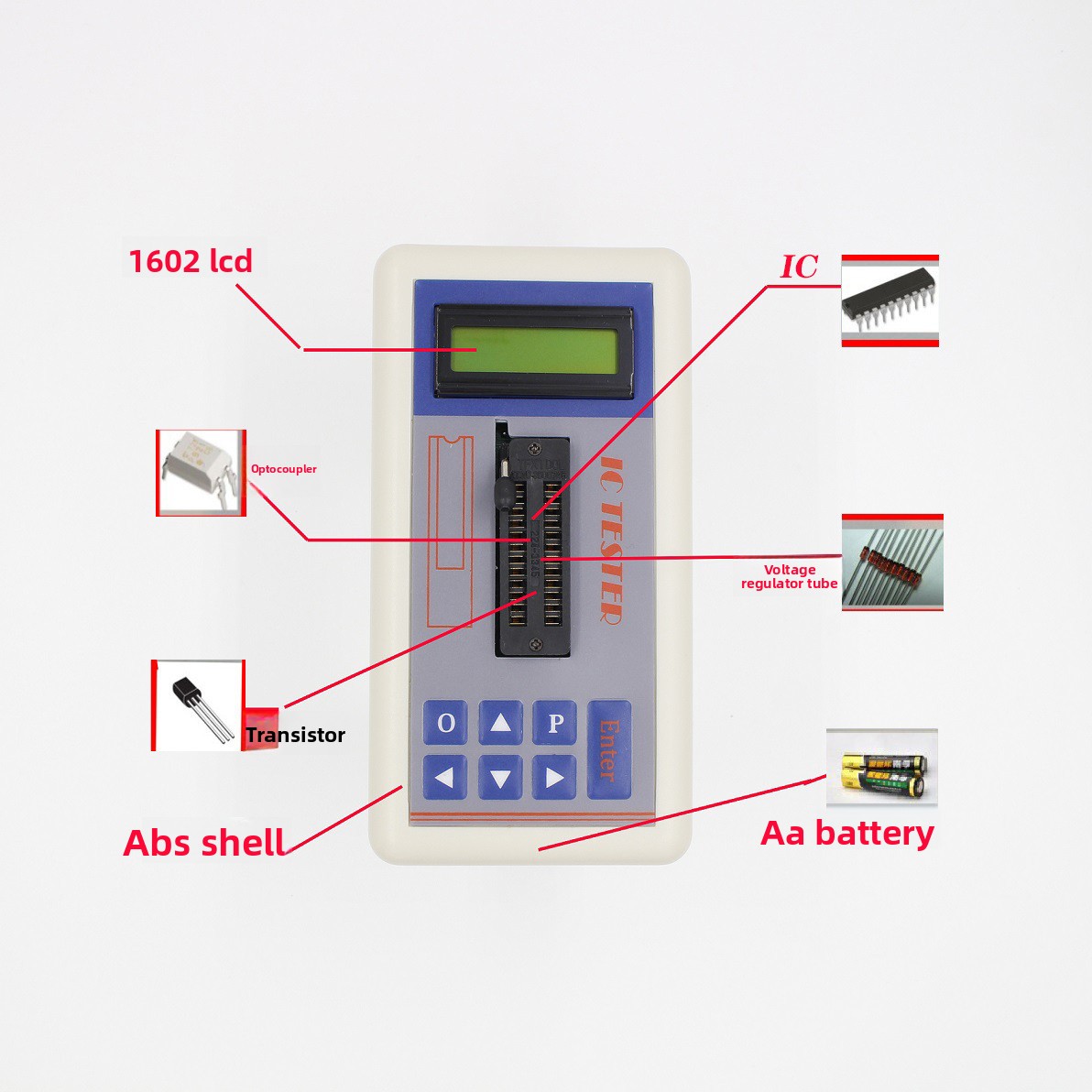 Penguji Transistor IC TSH‑06F  - Diy Electronics Shop ulasan dan harga