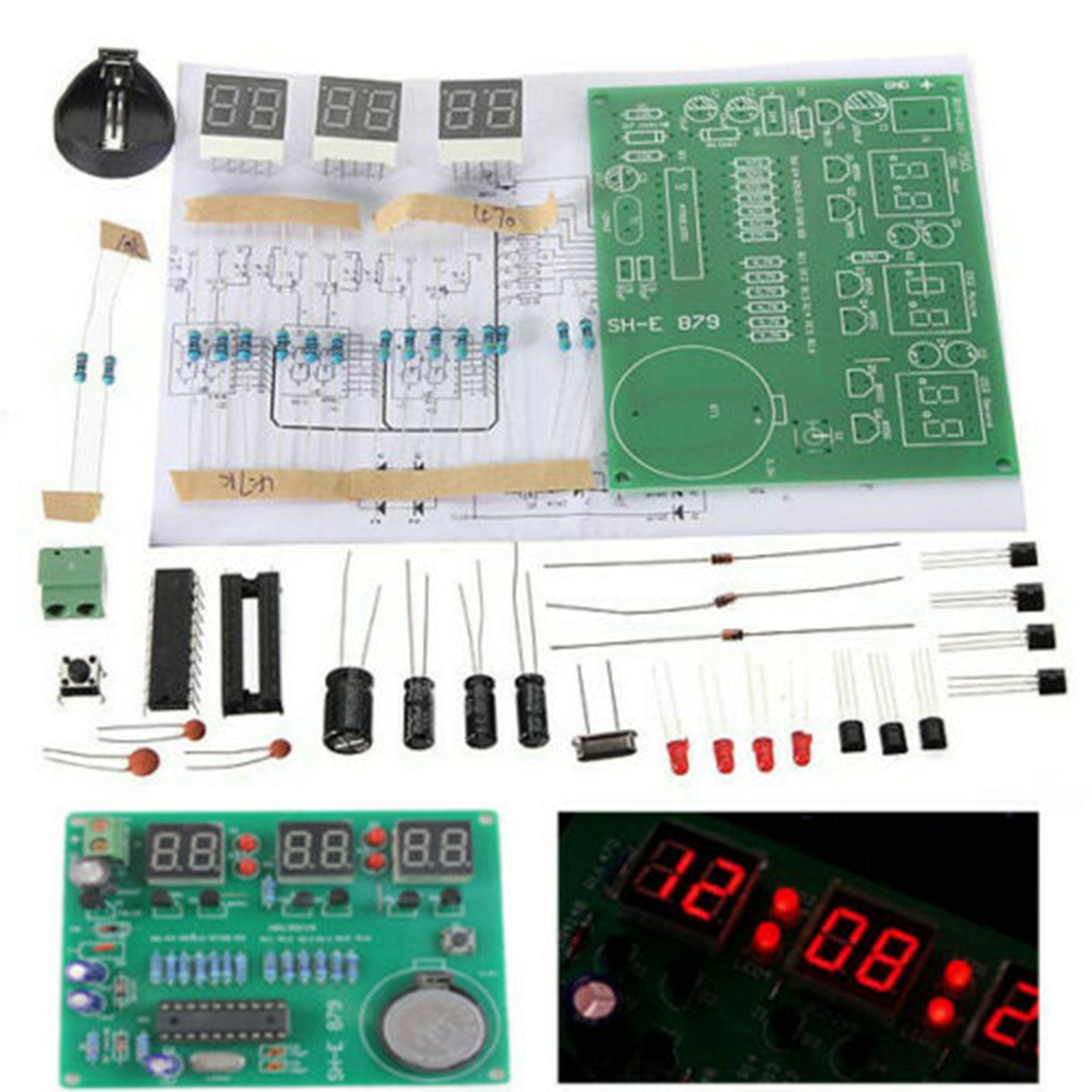 T31C-3 Set AT89C2051 6 Tampila - Diy Electronics Flux ulasan dan harga