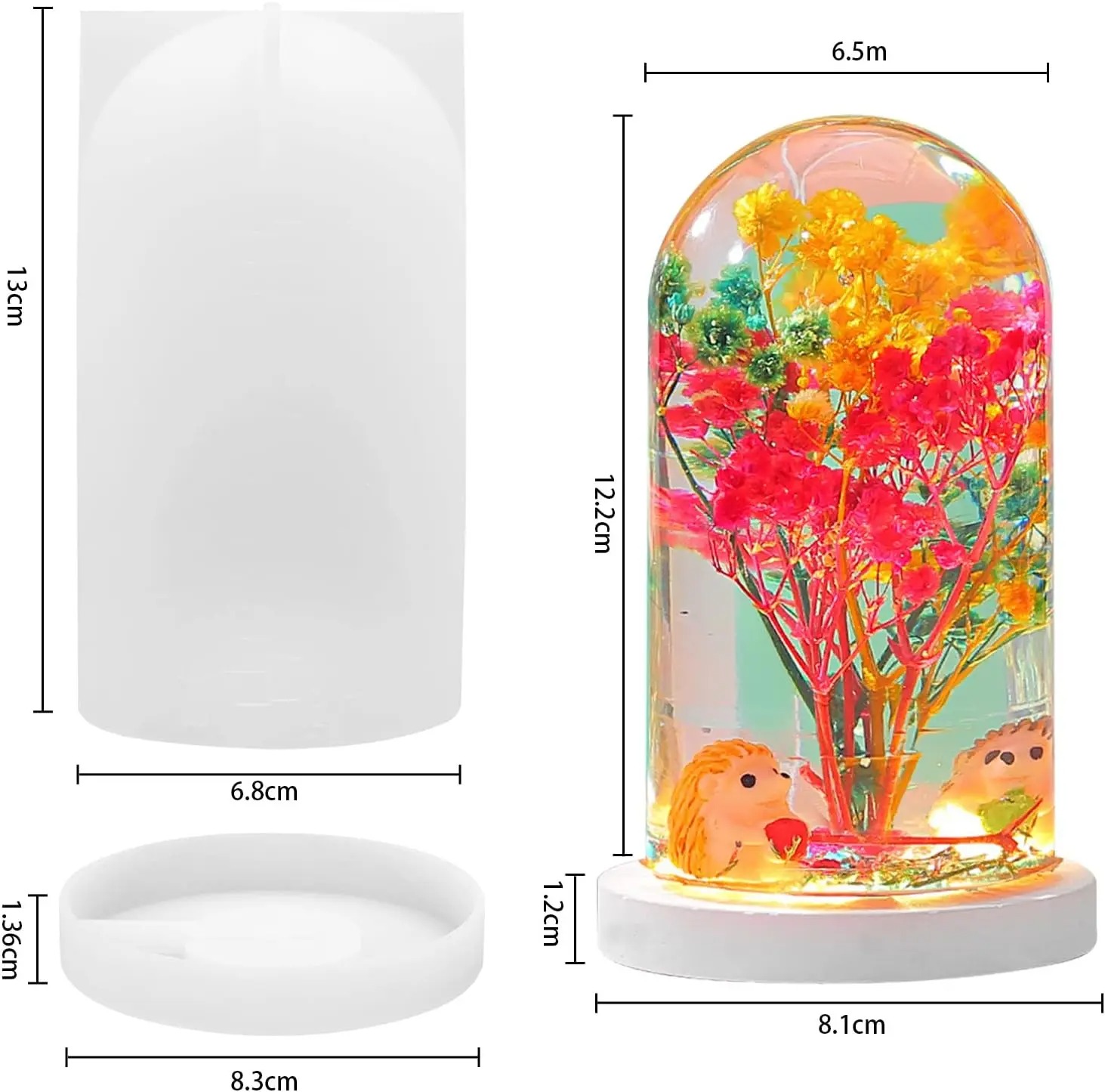 Cetakan Resin Epoksi Kristal D - Diy Lamp Electronics ulasan dan harga