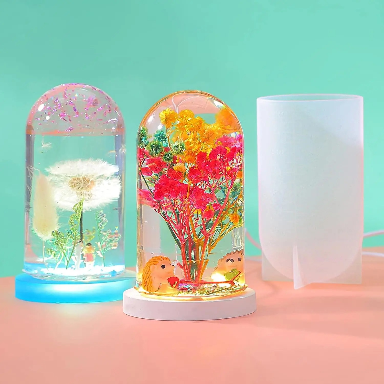 Cetakan Resin Epoksi Kristal D - Diy Lamp Electronics ulasan dan harga