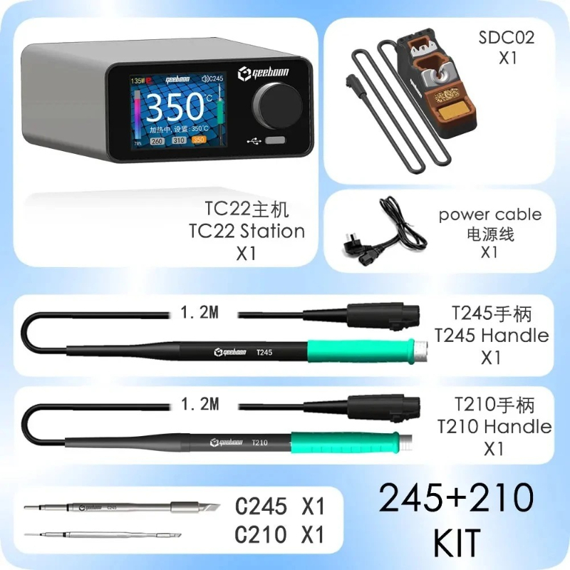 GEEBOON TC22 240W Kit Stasiun  - Soldering Iron Kit ulasan dan harga
