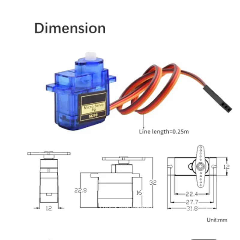2/4 Buah Motor Servo Sg90 Mikr - Servo Motor Sg90 ulasan dan harga