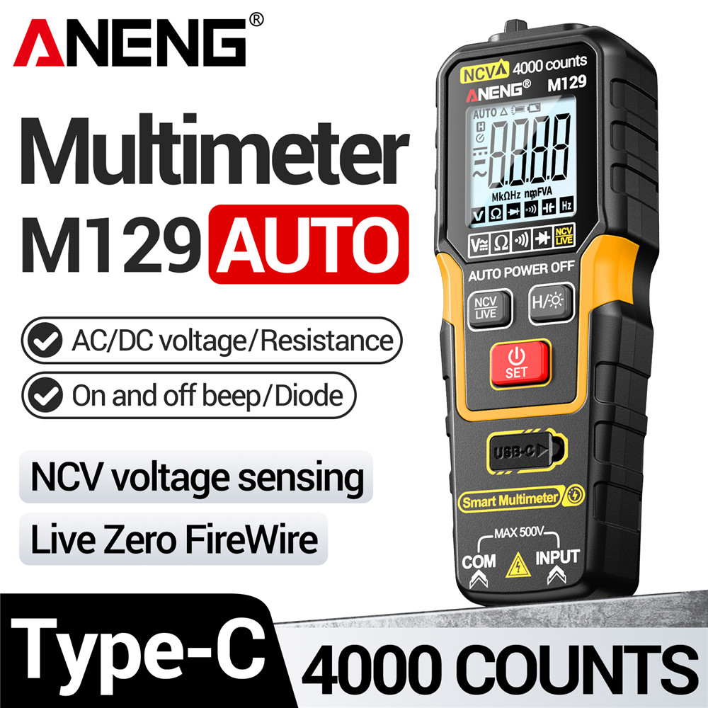 ANENG M129 Multimeter Digital  - Useful Diy Electronics ulasan dan harga