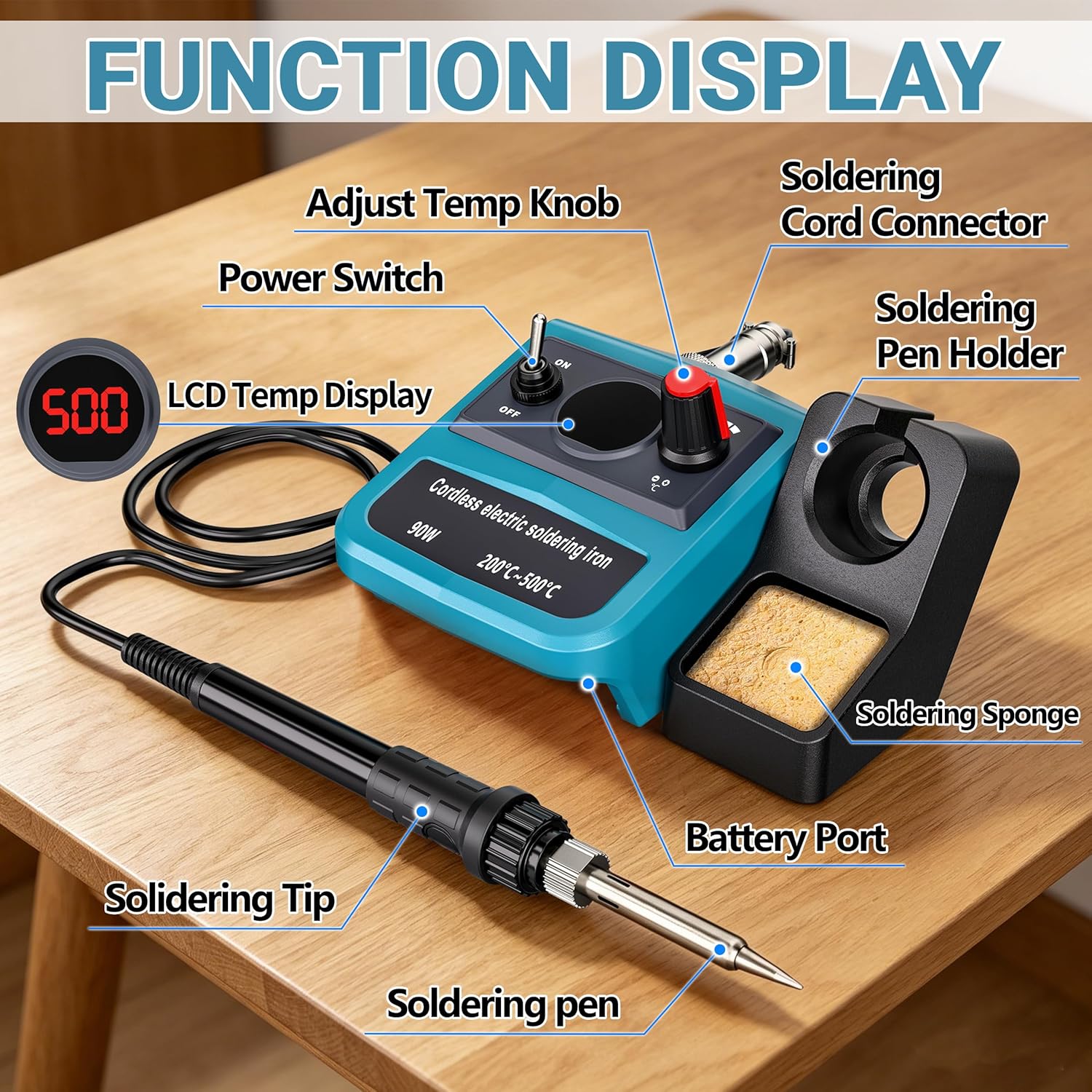Kit Besi Solder Digital LED 90 - Soldering Iron Kit ulasan dan harga