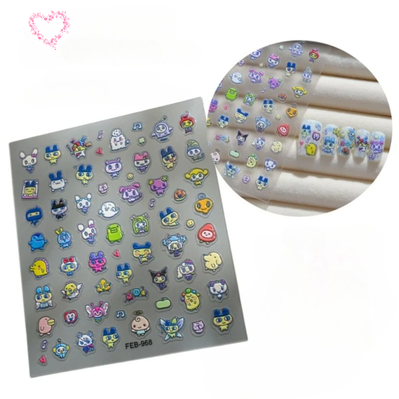Stiker kuku 3D relief elektron - Diy Electronics Components ulasan dan harga