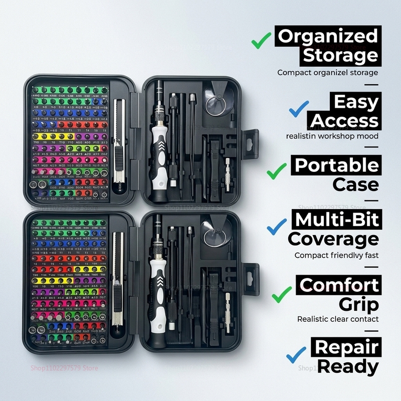 Set Obeng Presisi 132 in 1 den - Diy Electronics Shop ulasan dan harga