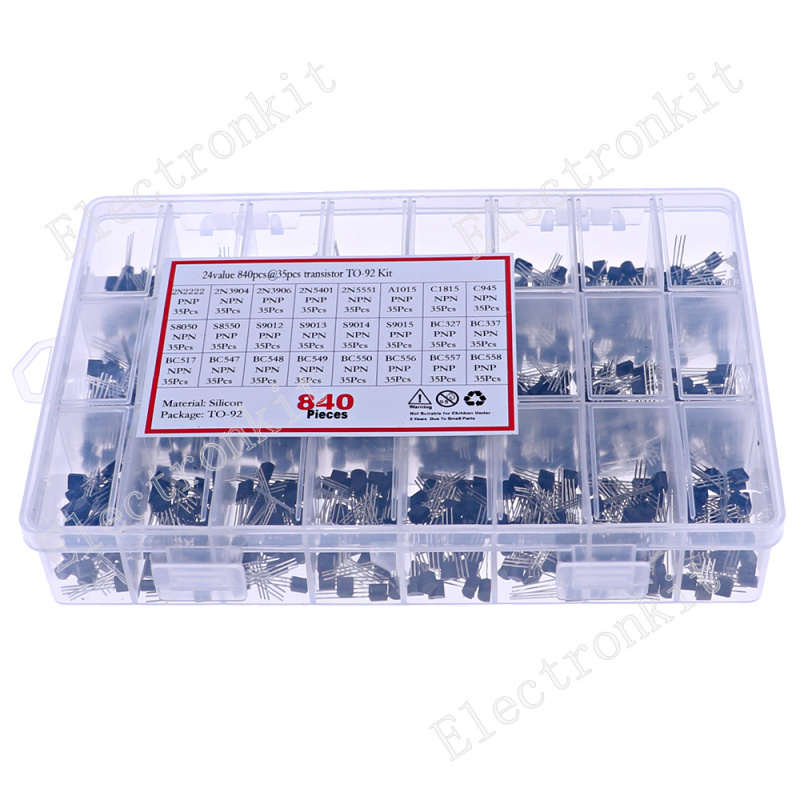 840 buah 24 nilai TO-92 PNP/NP - Mosfet Transistor Set ulasan dan harga