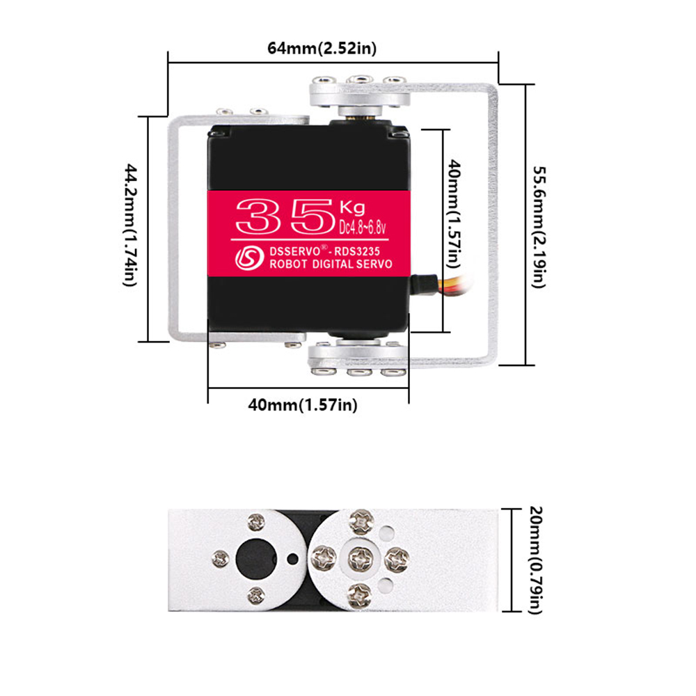 35KG Servo Digital Robot 4.8-6 - Servo Motor Sg90 ulasan dan harga