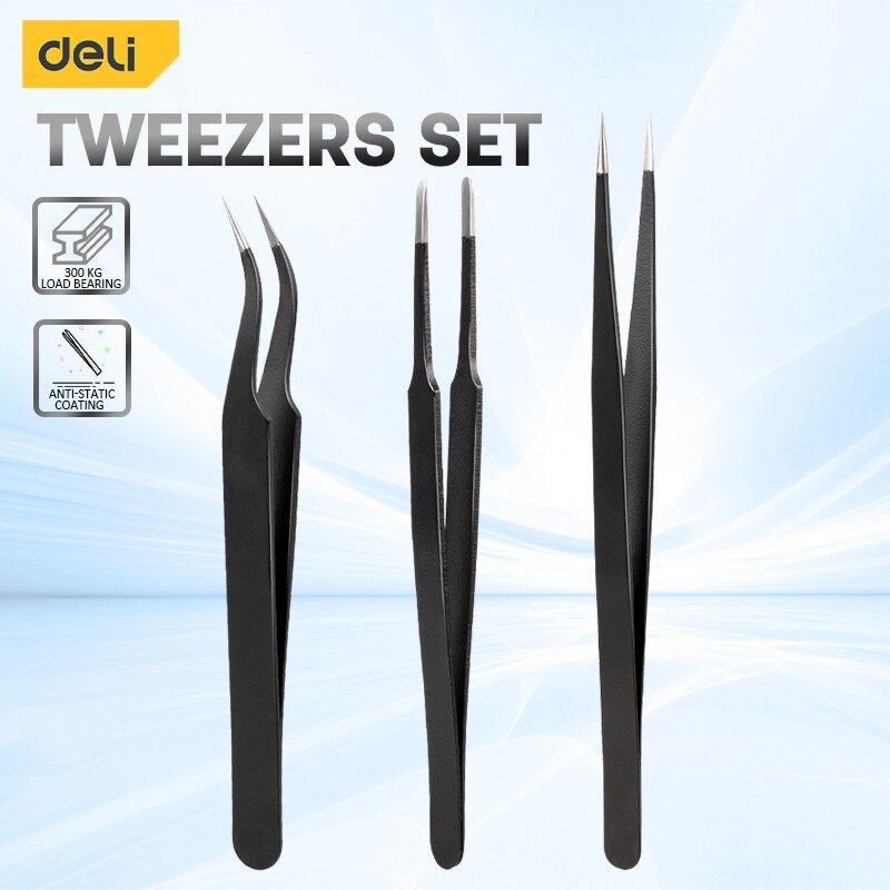Deli 3 buah Set Pinset Baja ta - Soldering Iron Kit ulasan dan harga